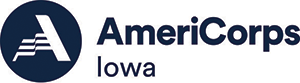 AmeriCorps Iowa Logo. Visit Volunteer Iowa, Join AmeriCorps.