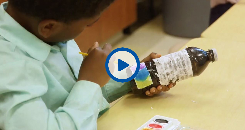 See how local elementary students are helping provide clean water for people in Africa.