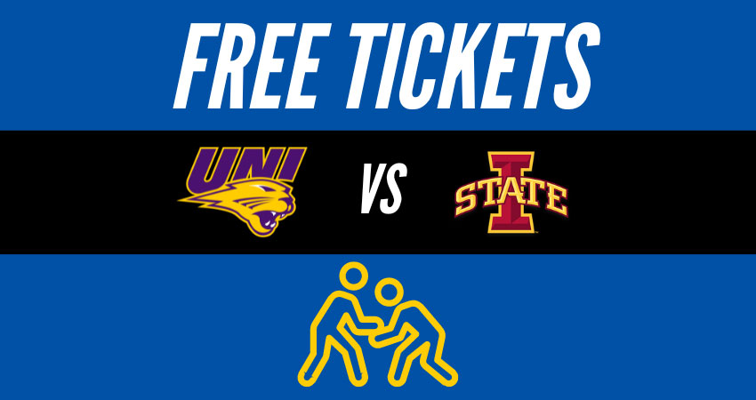 FREE Tickets to UNI Wrestling vs. Iowa State