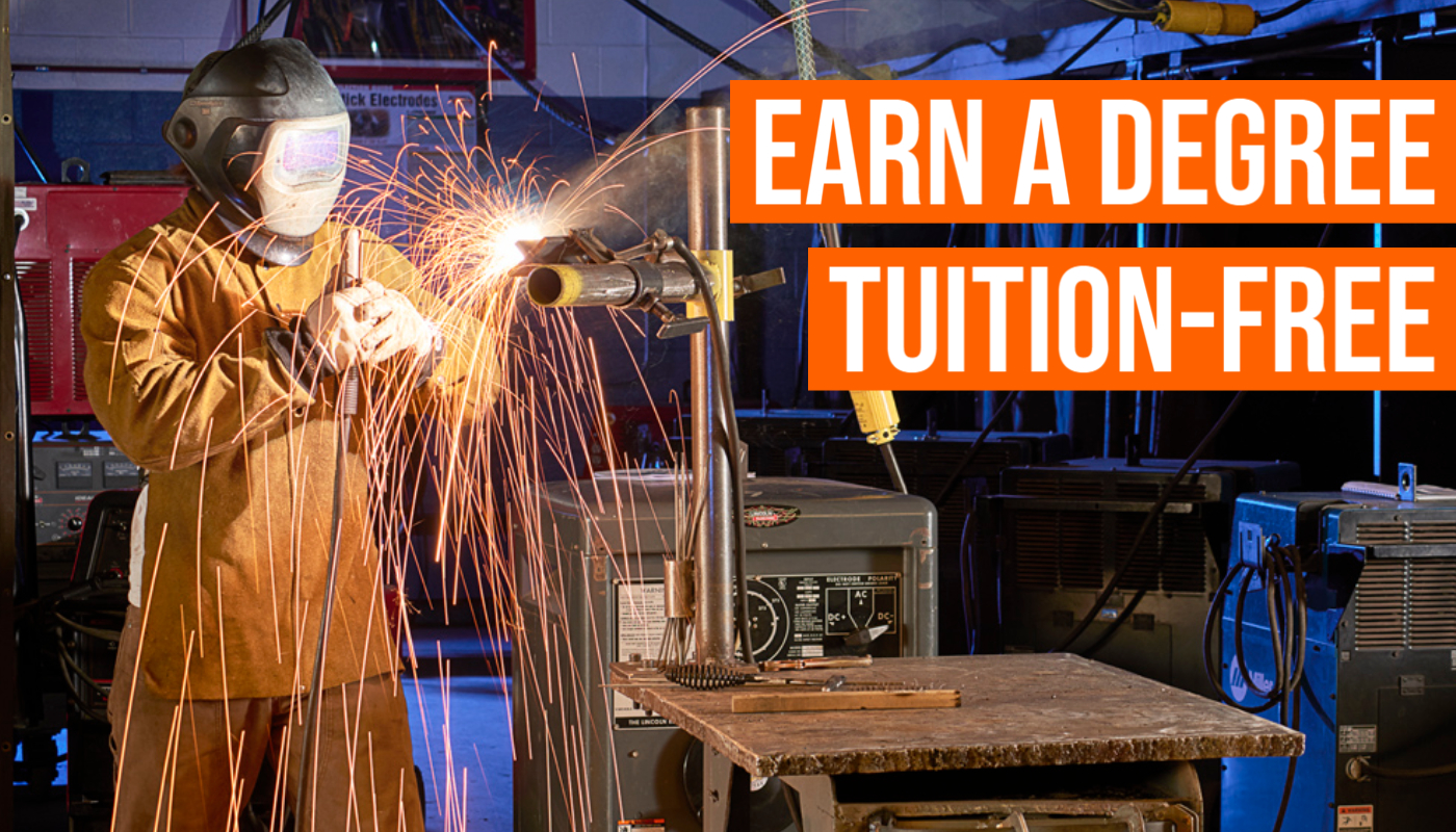 Earn a degree tuition-free with a Last-Dollar Scholarship. 